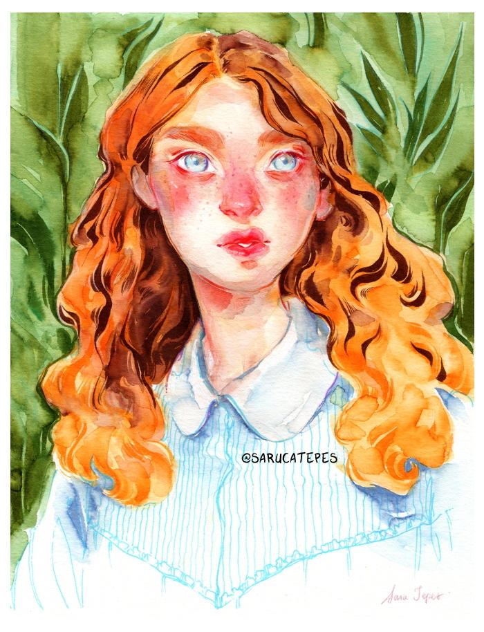 August- Watercolor Painting by sarucatepes