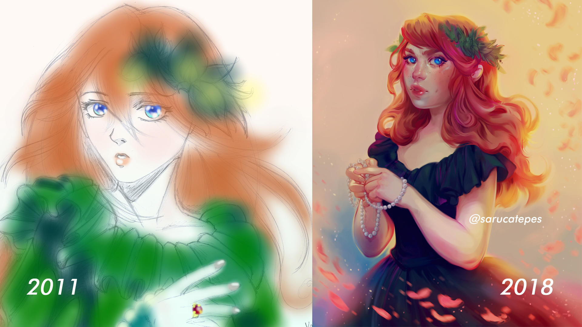 DRAW THIS AGAIN: Cherry Blossoms by sarucatepes