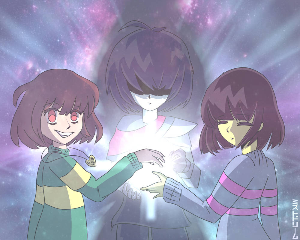 Kris, Chara, and Frisk by FoxsiaGamer on DeviantArt
