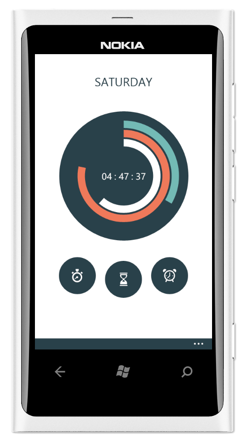 Circulo Clock for Windows Phone by masoudhaghi