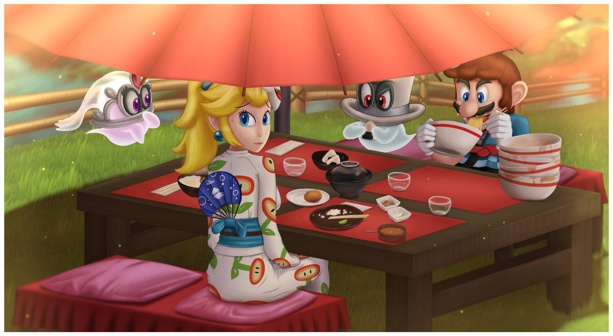 Super Mario Odyssey - Eating Together by DarkyBenji
