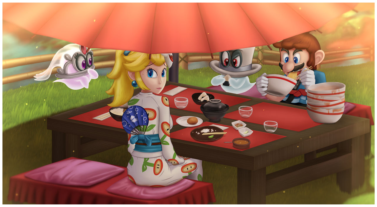Super Mario Odyssey - Eating Together by DarkyBenji