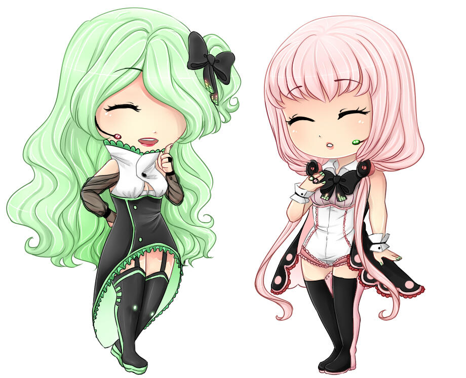 Atlas and Axis Lipsync Chibis by LadyOgien