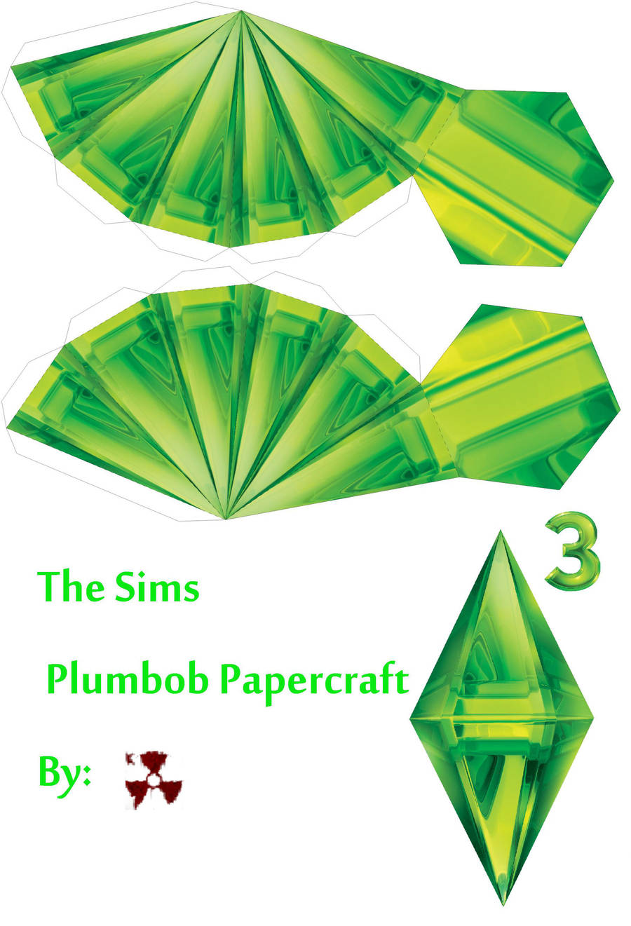 The Sims Plumbob Papercraft by killero94