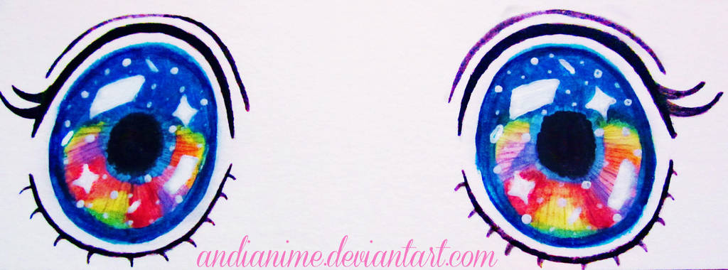 Galaxy Anime Eyes By Andianime On Deviantart