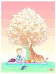 Boy and Giraffe by liea