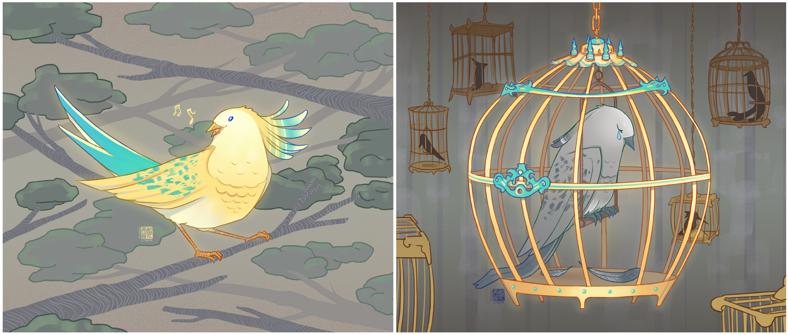 Beautiful bird, beautiful cage by liea