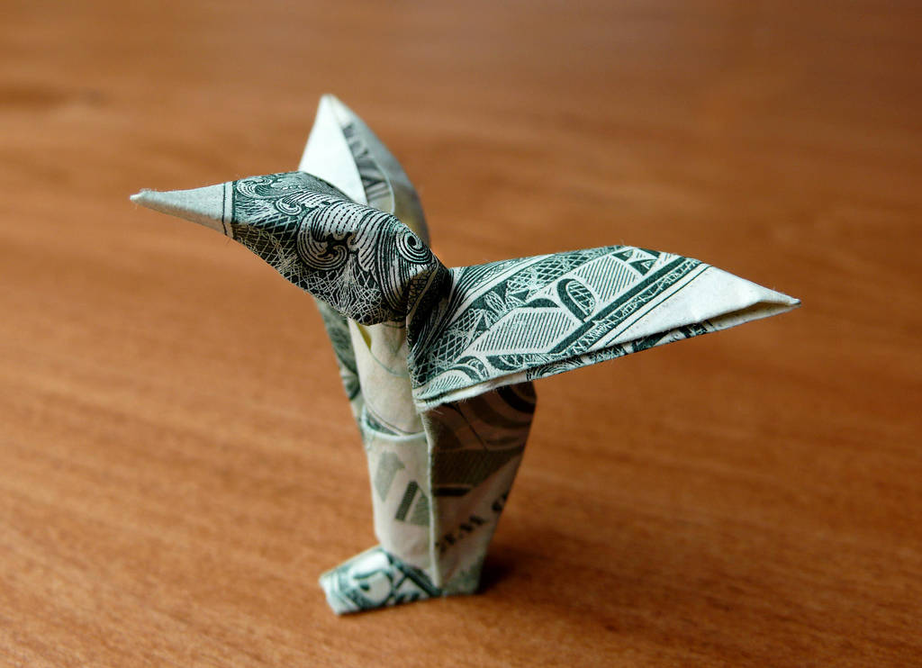 Dollar Origami Penguin v4 by craigfoldsfives on DeviantArt