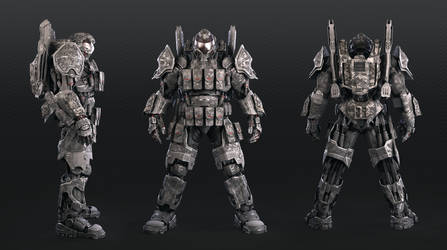 super soldier code name Chimera front back side by Avitus12