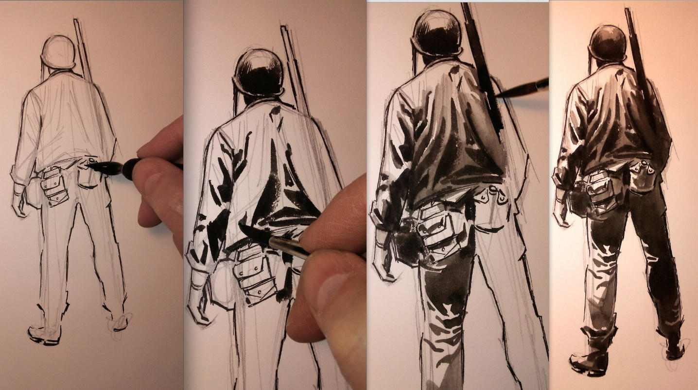 Flying Column Sketch 03 Process by BillReinhold