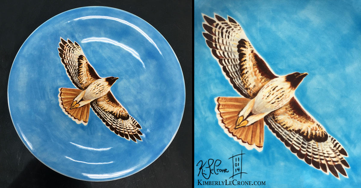 Fly Free - Fired Plate by Dreamspirit