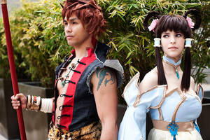 Leixia and Xiba Cosplay. Panda Hunters. by JFamily