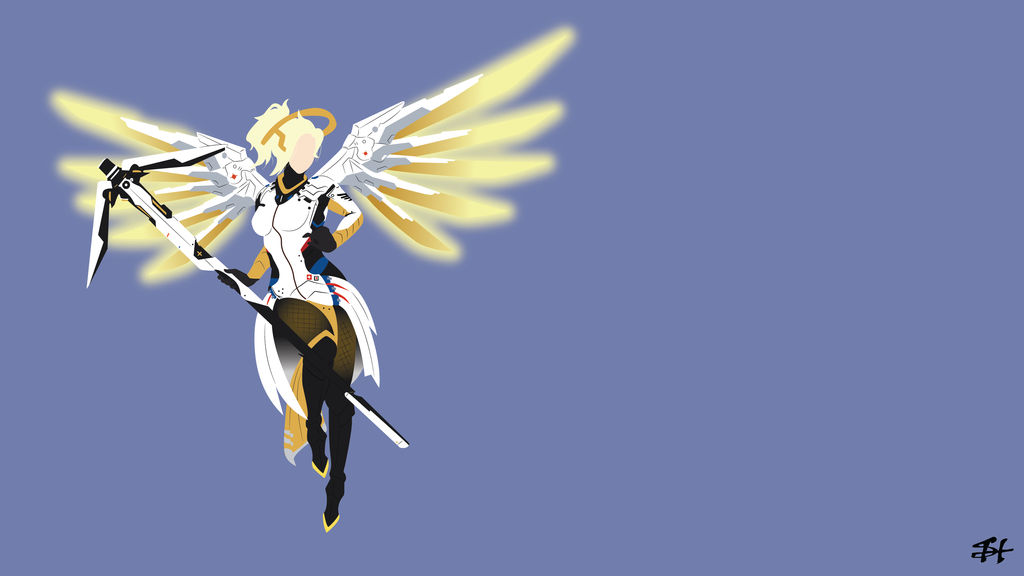 Mercy Overwatch Minimalist Wallpaper By Slezzy7 On Deviantart