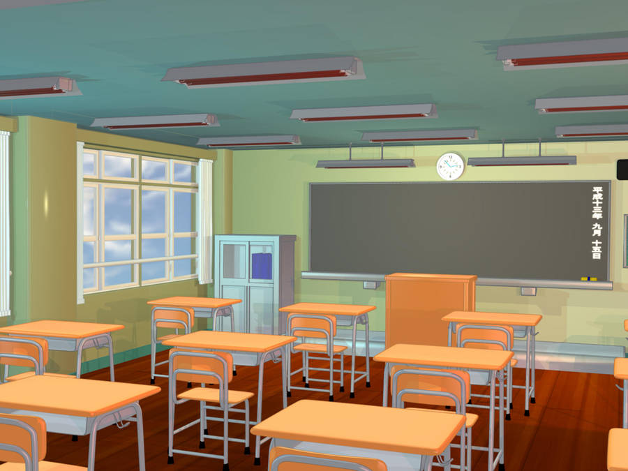 Anime Background Classroom Ii By Firesnake666 On Deviantart
