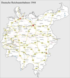 Greater Germany Autobahn Map by Arminius1871
