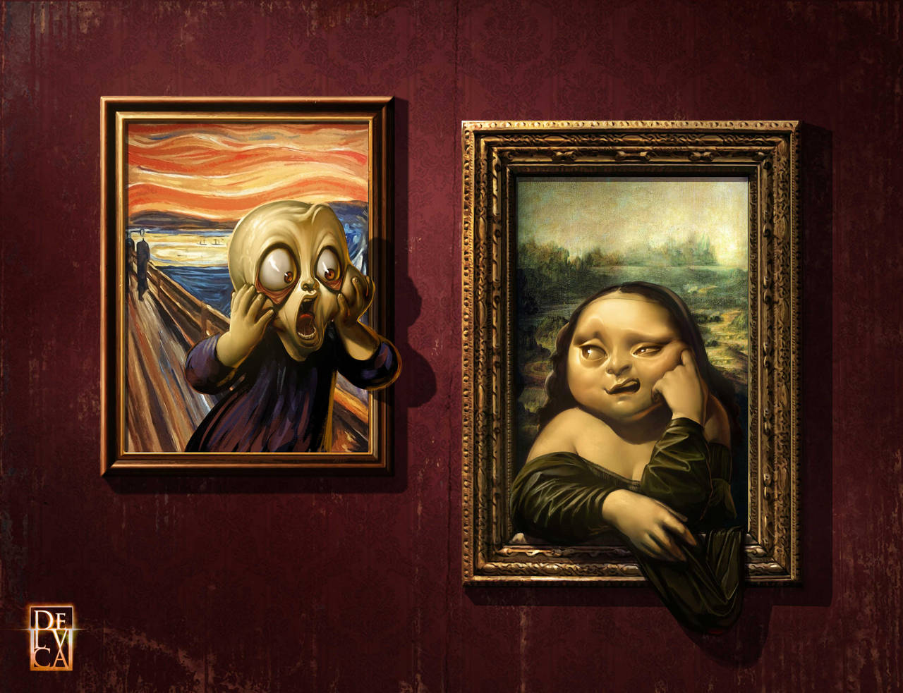 The Scream VS Mona Lisa! by antoniodeluca