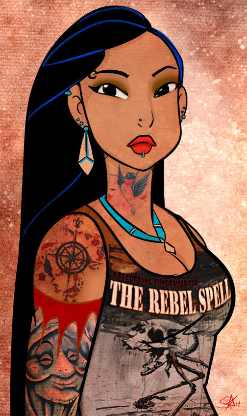Punk Metal Pocahontas by starlinehodge