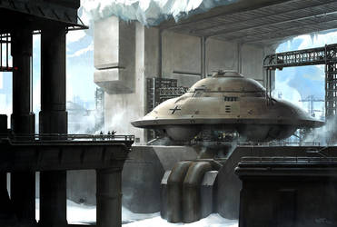 Nazi Moonbase - Antarctic Base by wraithdt