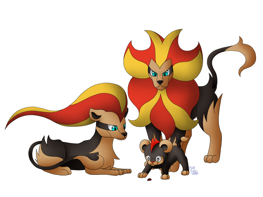 We Are Family - Litleo, Pyroar by BlueEyesNeko