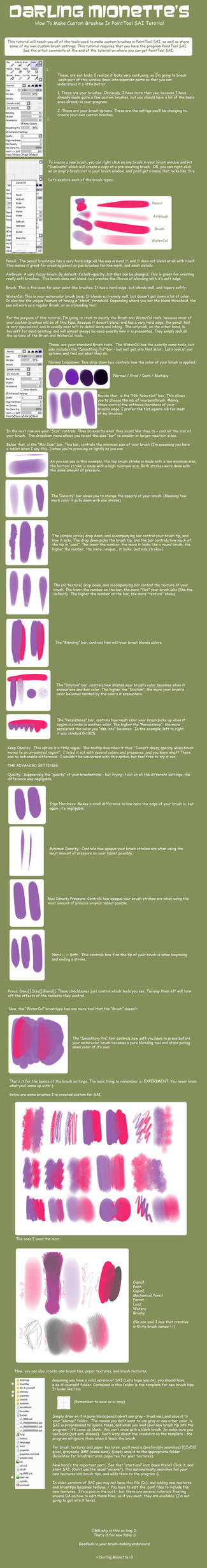 SAI Tutorial - Custom Brushes by DarlingMionette
