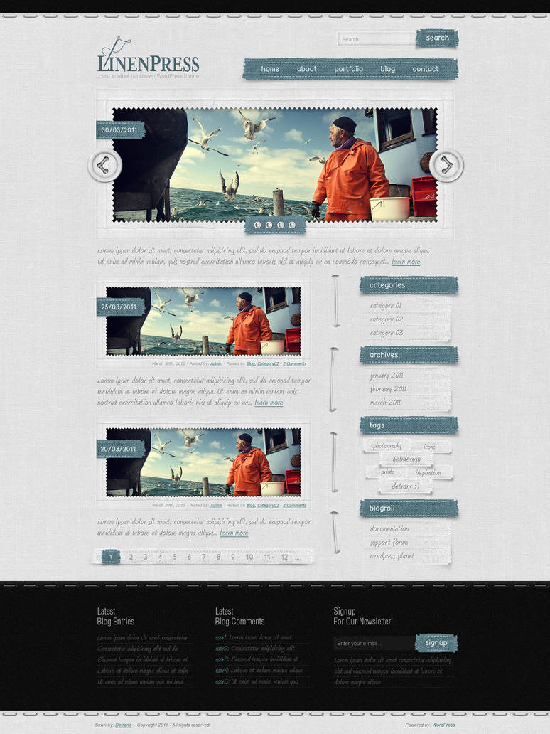 LinenPress - WordPress Theme by detrans