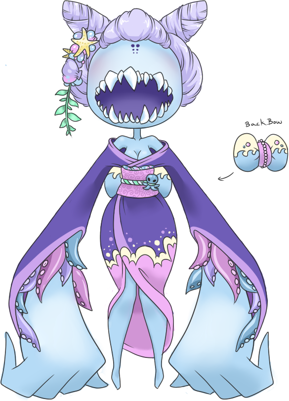 Sea Spirit Youkai Dentii - CLOSED by CloverWing
