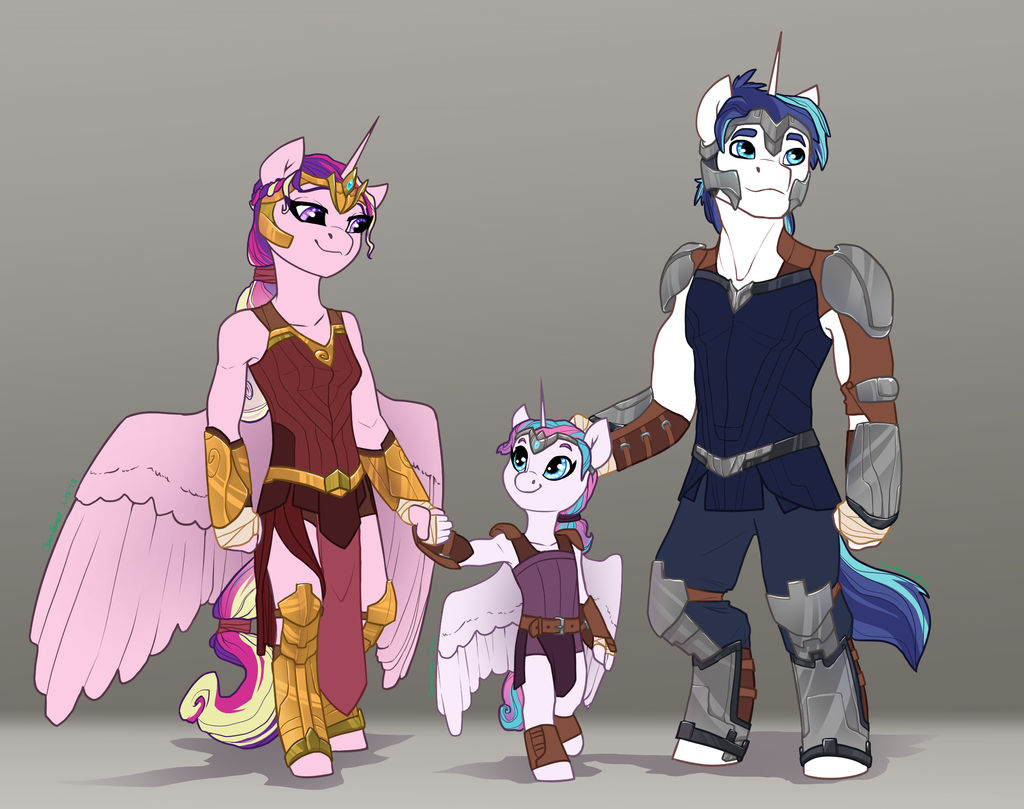 Rebellion AU Cadence, Shining Armor, Flurry Heart by JoanGrace on