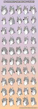 50 Different Cartoon Wolves by AddictionHalfWay