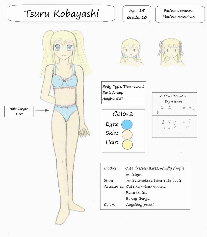 Tsuru character sheet by flyingkoi