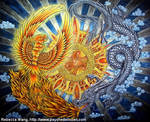 Phoenix and Dragon by rebeccawangart