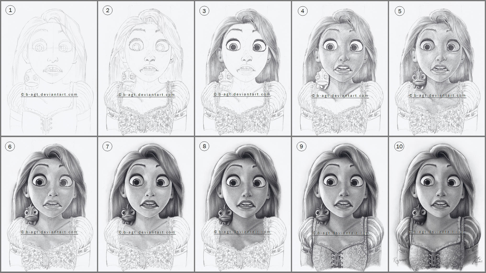 Rapunzel Drawing 4 WIP by B-AGT