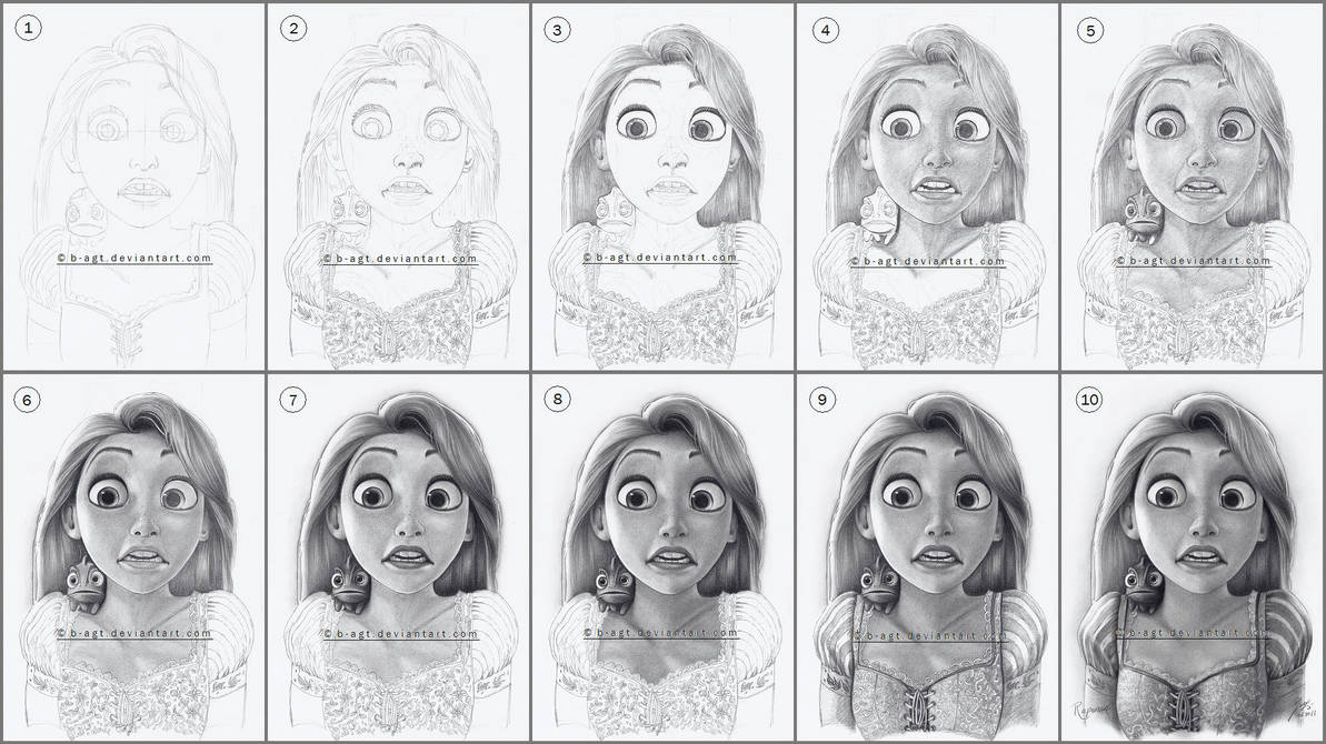 Rapunzel Drawing 4 WIP by B-AGT