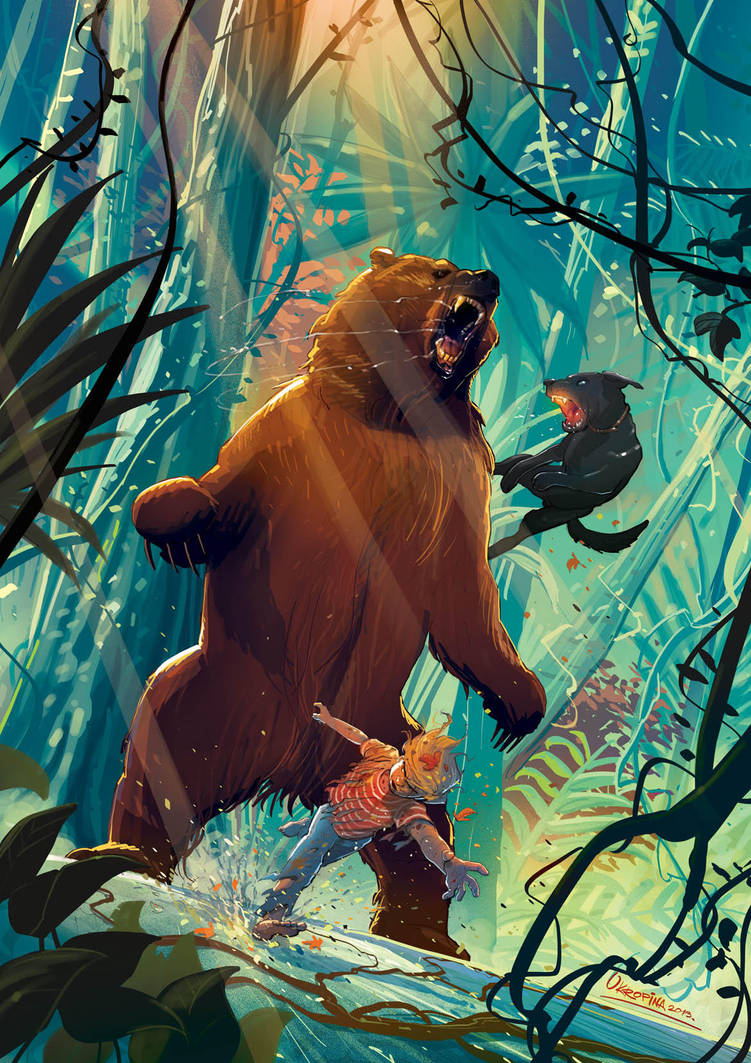 Malcolm and Ramses vs Bear by Jovan-Ukropina