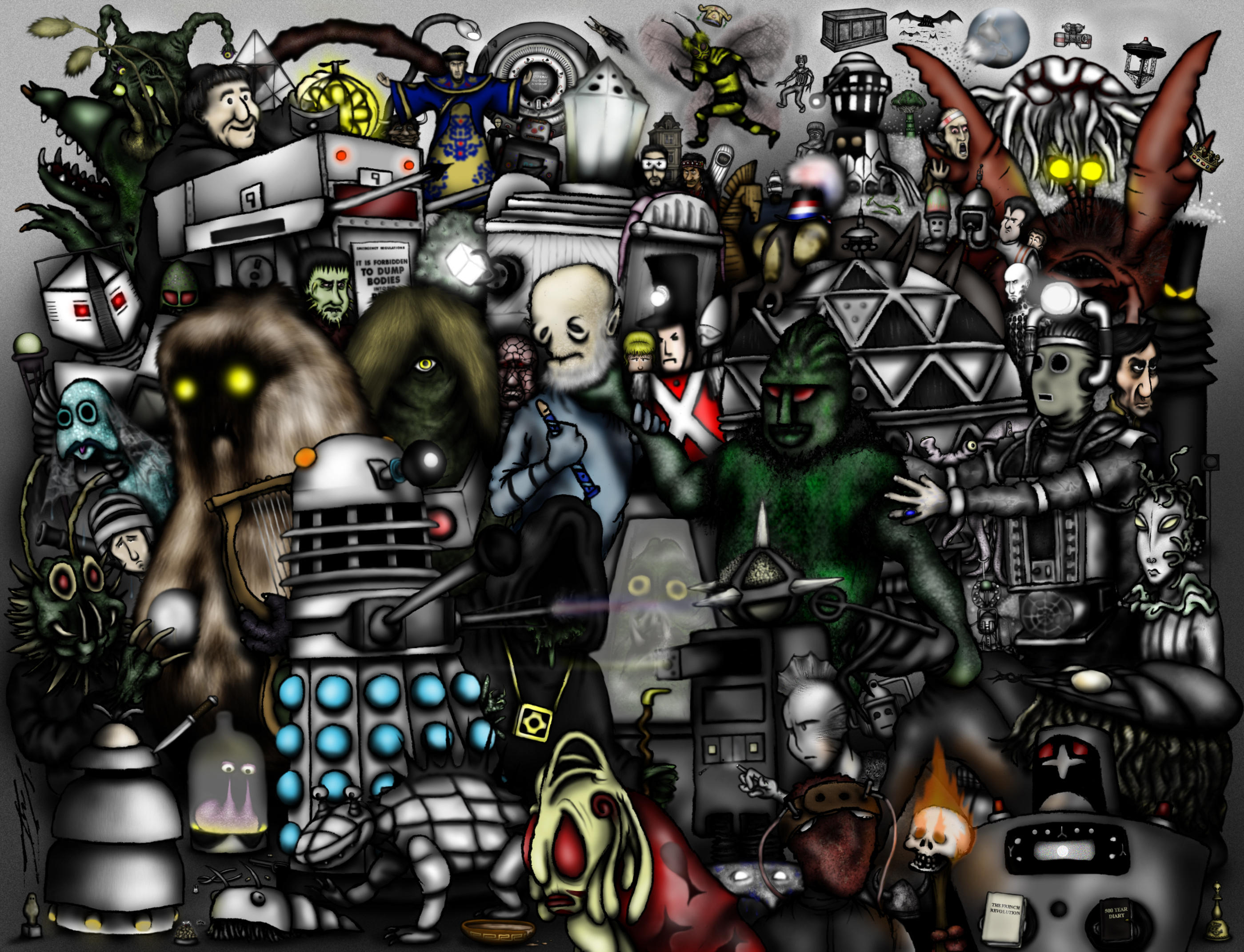 Every Doctor Who Creature - Part 1 - The 1960s by ApocalypseCartoons
