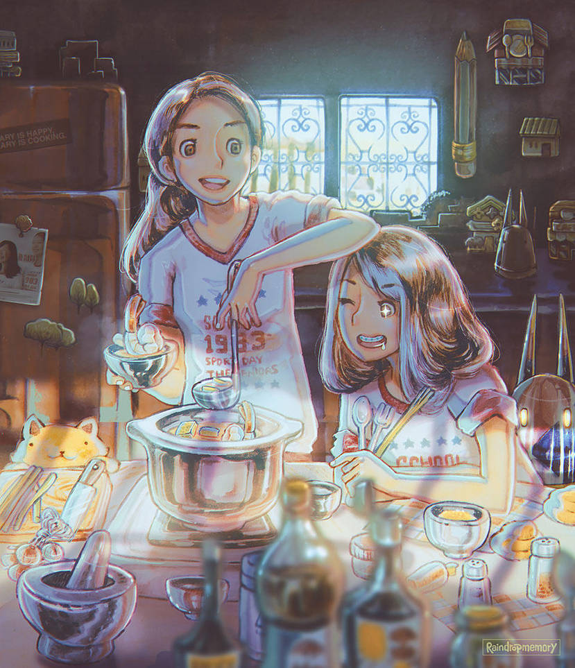 Mary is Happy, Mary is Cooking. by Raindropmemory