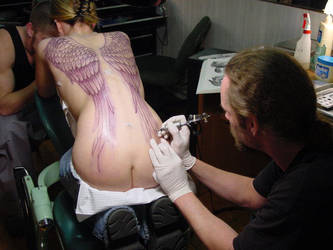 angel wings by 9tattoo
