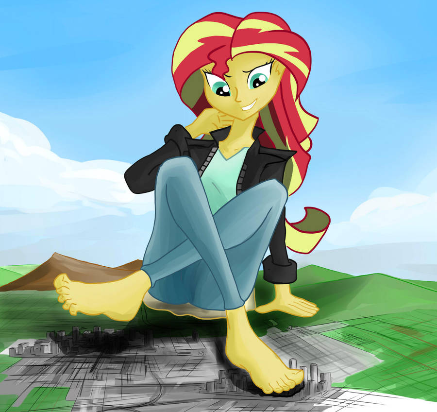 Giantess Draw Sunset Shimmer By ColonelGabbo