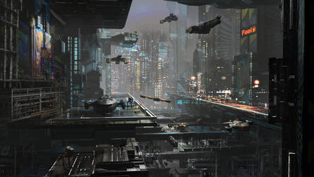 Service Station Space by M-Delcambre