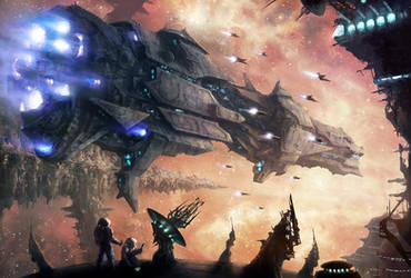 EPIC SCI-FI ART (imagineFX tutorial) by moonxels