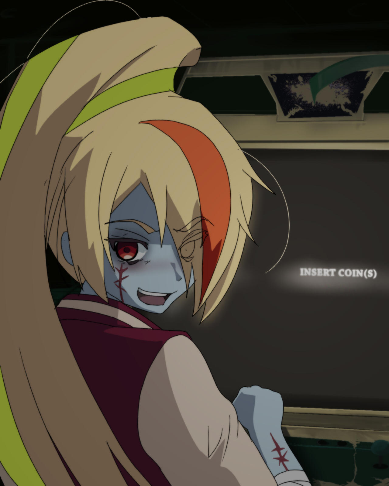 At the Game Center With Saki by wbd