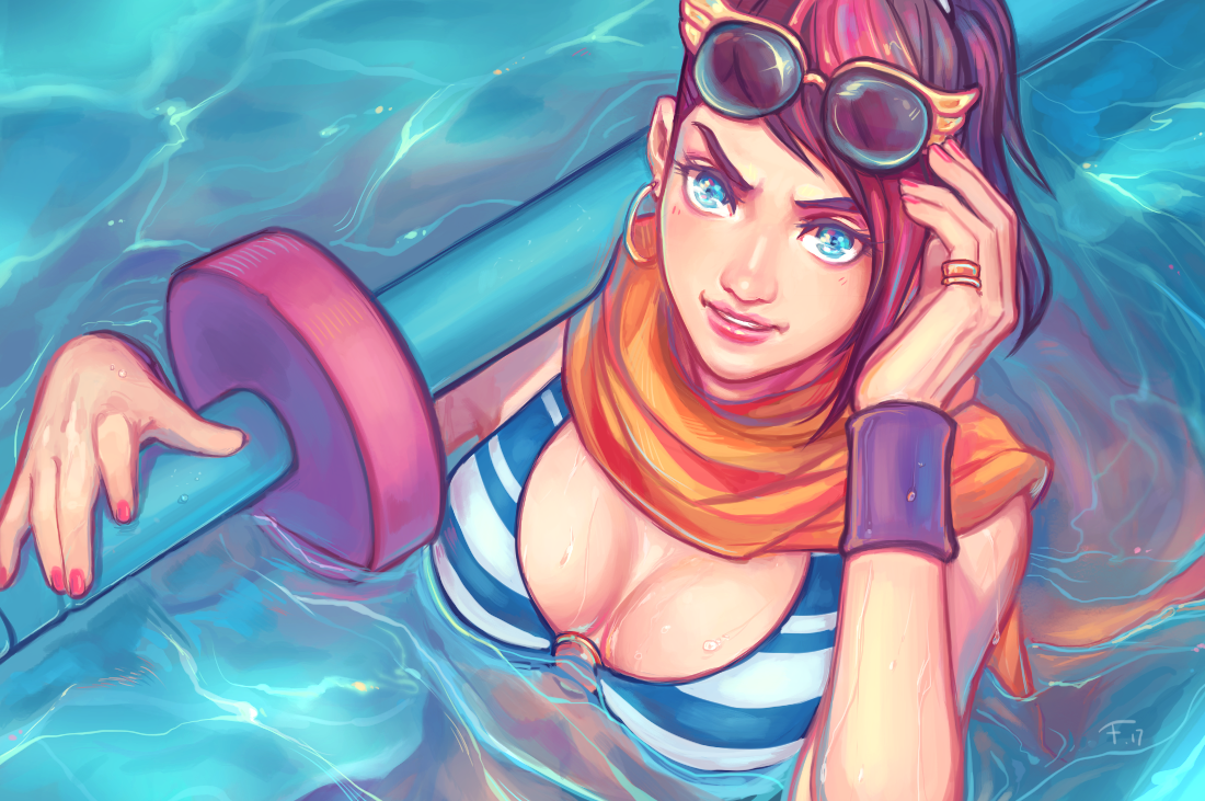 LoL - Pool Party Fiora by faithom