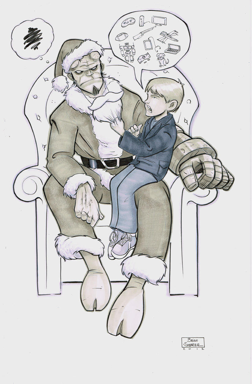 Hellboy Santa by gravyboy