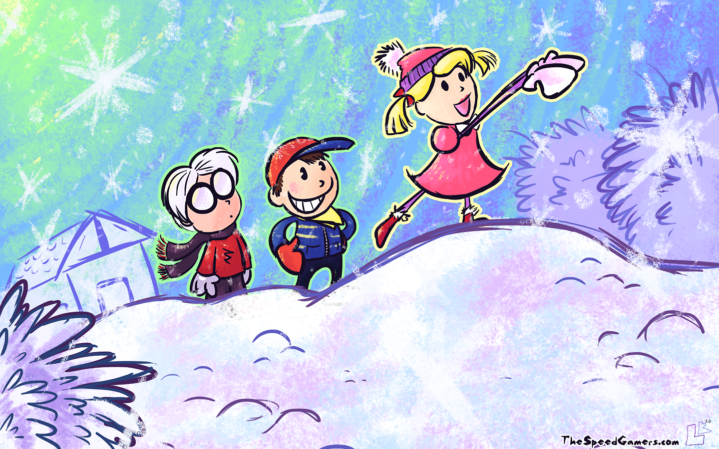 OILD: Snowman wallpaper by jazaaboo