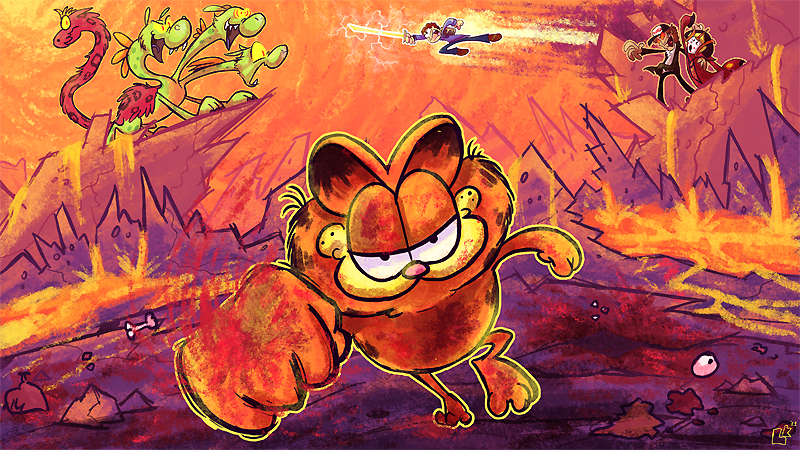 Garfield: FOREVER FIST by jazaaboo