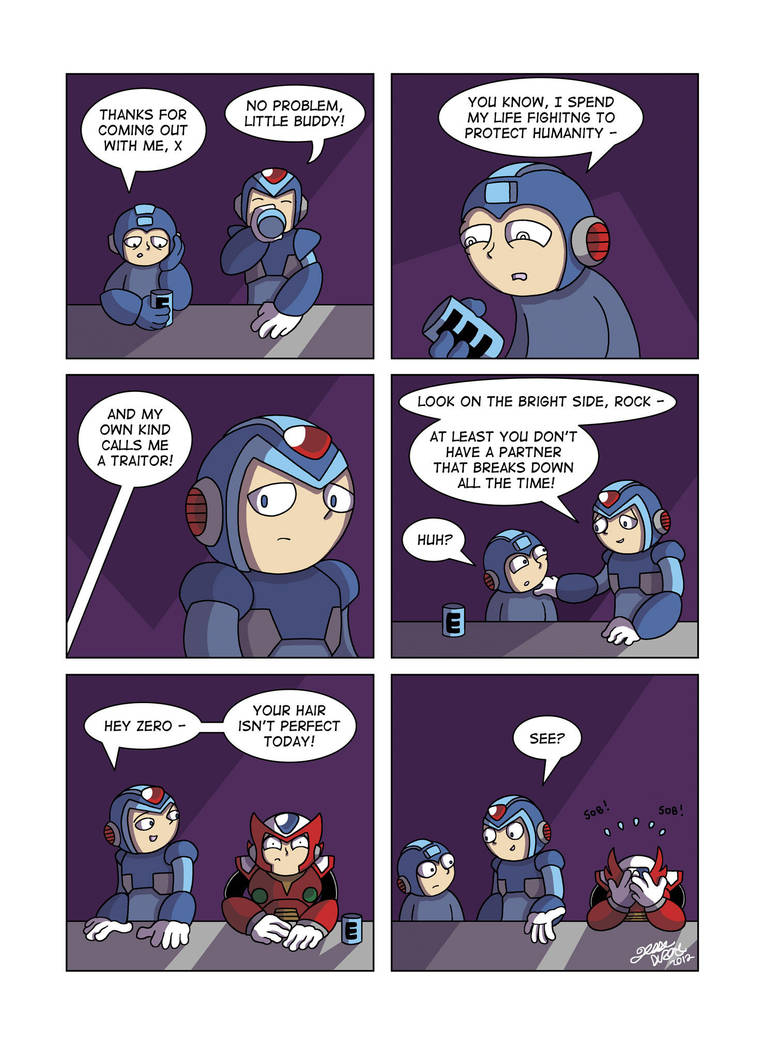 Despondent Mega Man - Have A Drink On Me by JesseDuRona on DeviantArt
