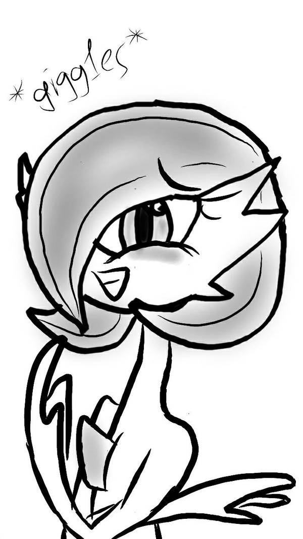 Gardevoir is giggling and blushing (sketch) by Imaflashdemon