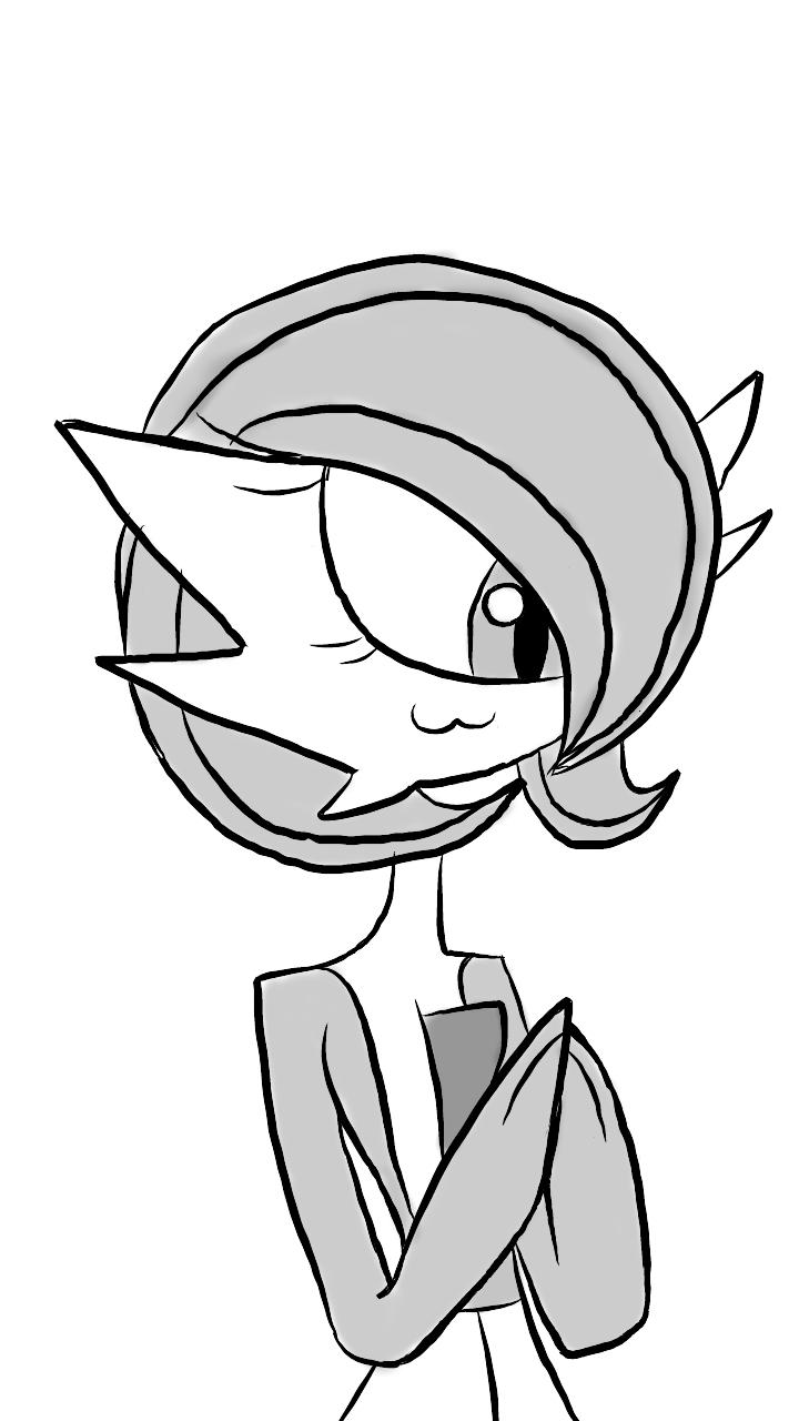 Suspicious Gardevoir (sketch) by Imaflashdemon