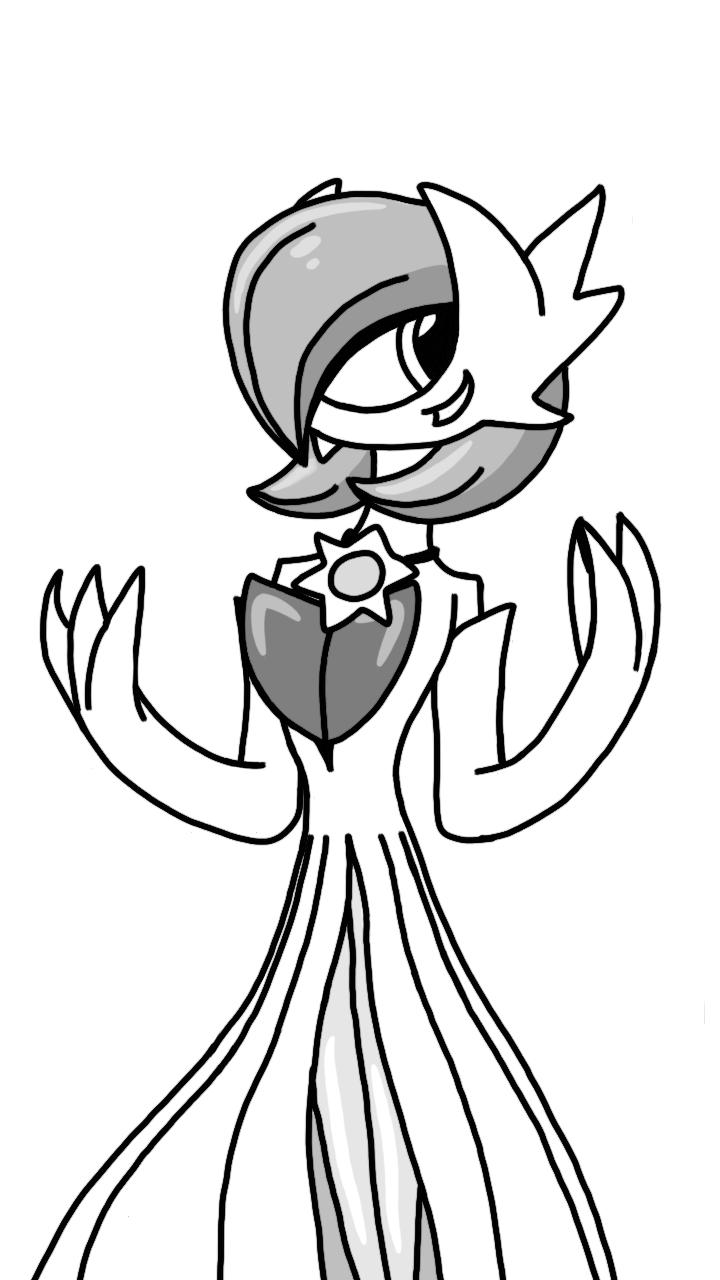 Your Magesty Gardevoir (sketch) by Imaflashdemon