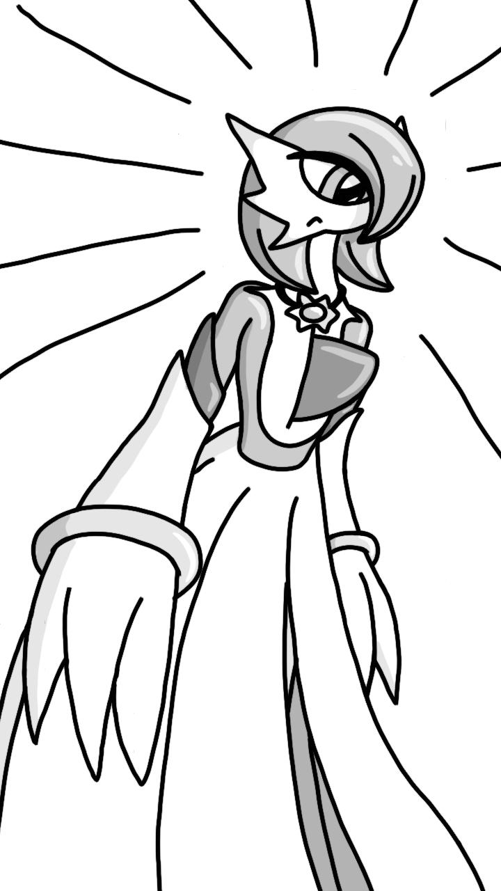 Gardevoir The Cute Warrior (sketch) by Imaflashdemon