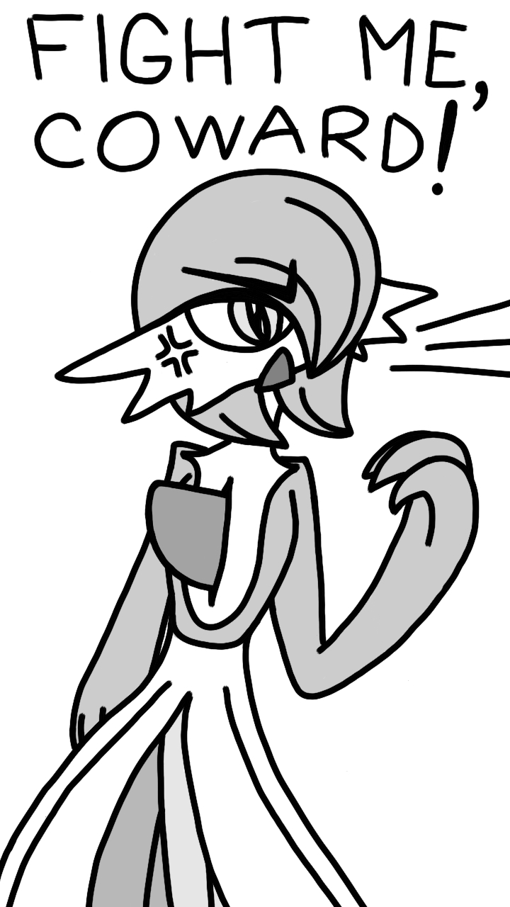 Gardevoir Wants To Fight (sketch) by Imaflashdemon